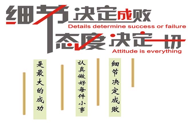 態(tài)度決定一切，細(xì)節(jié)決定成敗